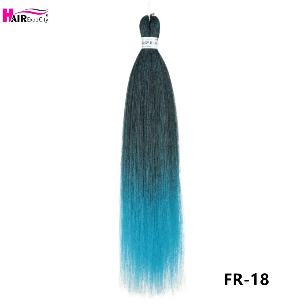 Easy Braids 26in jumbo braids hair extensions ombre blue-teal