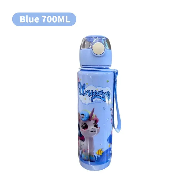 700ml Cute Cartoon Space Cup With Ring BPA Free High Temperature Resistant Portable Outdoor Water Bottle For Kids