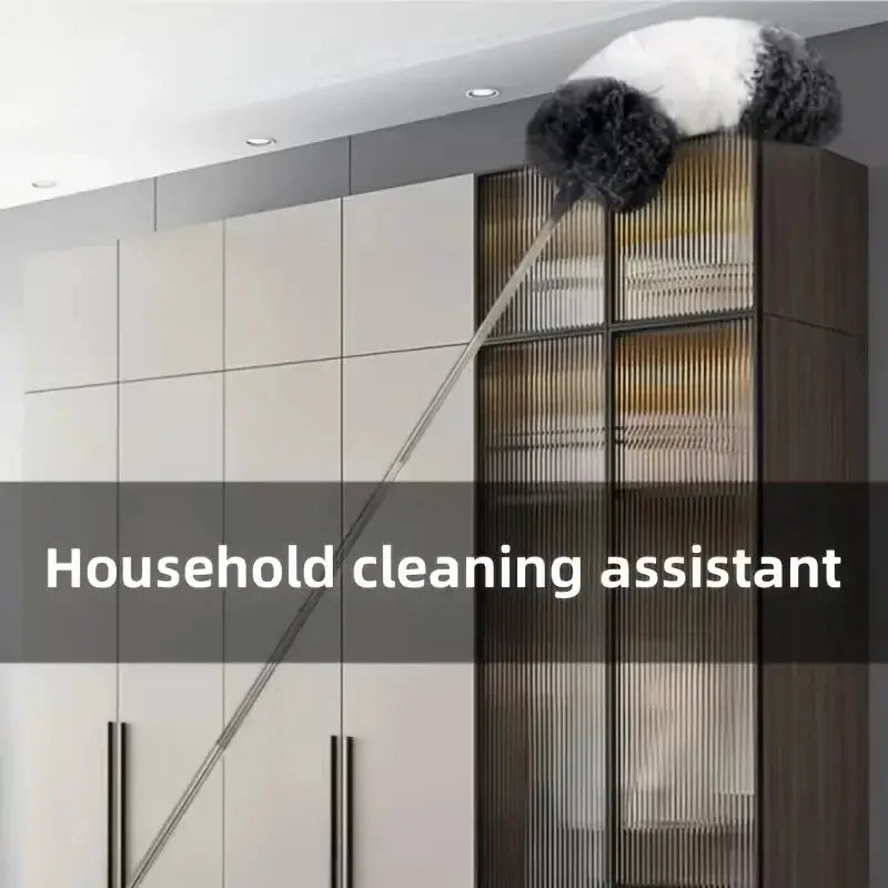 Extendable Microfiber Duster Wand, 284cm/112in, retractable pole for high ceilings and furniture, Simples Market