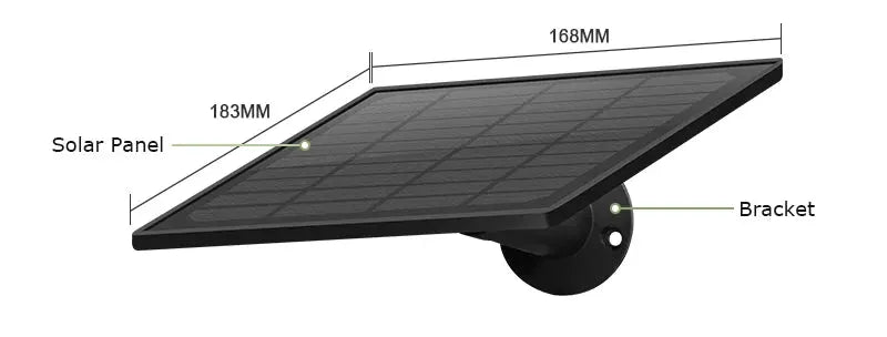INQMEGA4G solar trail camera by Simples Market with solar panel and mounting bracket