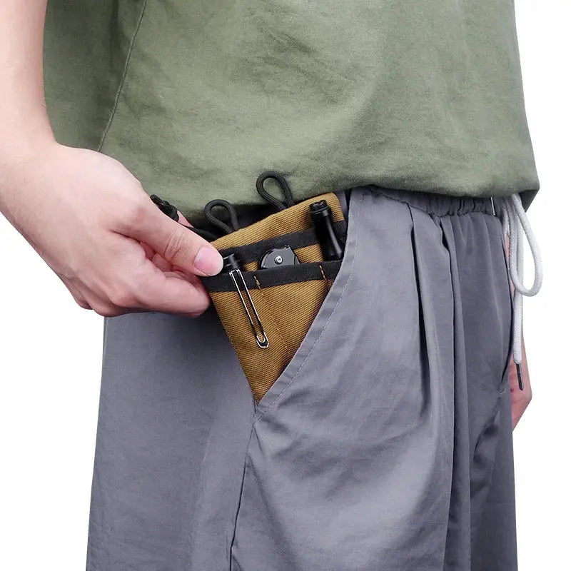 Kosibate Tactical EDC Molle Pouch Mini Wallet Card Holder Belt Waist Pack Durable Nylon Camping Hiking Hunting Outdoor