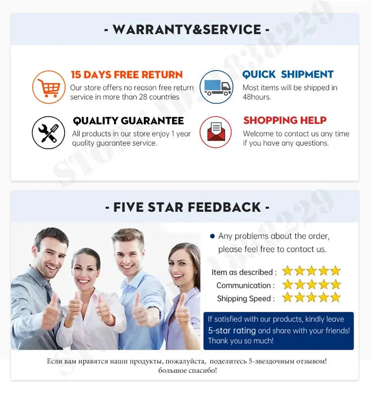 KAK Transparent Practice Padlock banner showing warranty icons and a five-star feedback section with smiling people