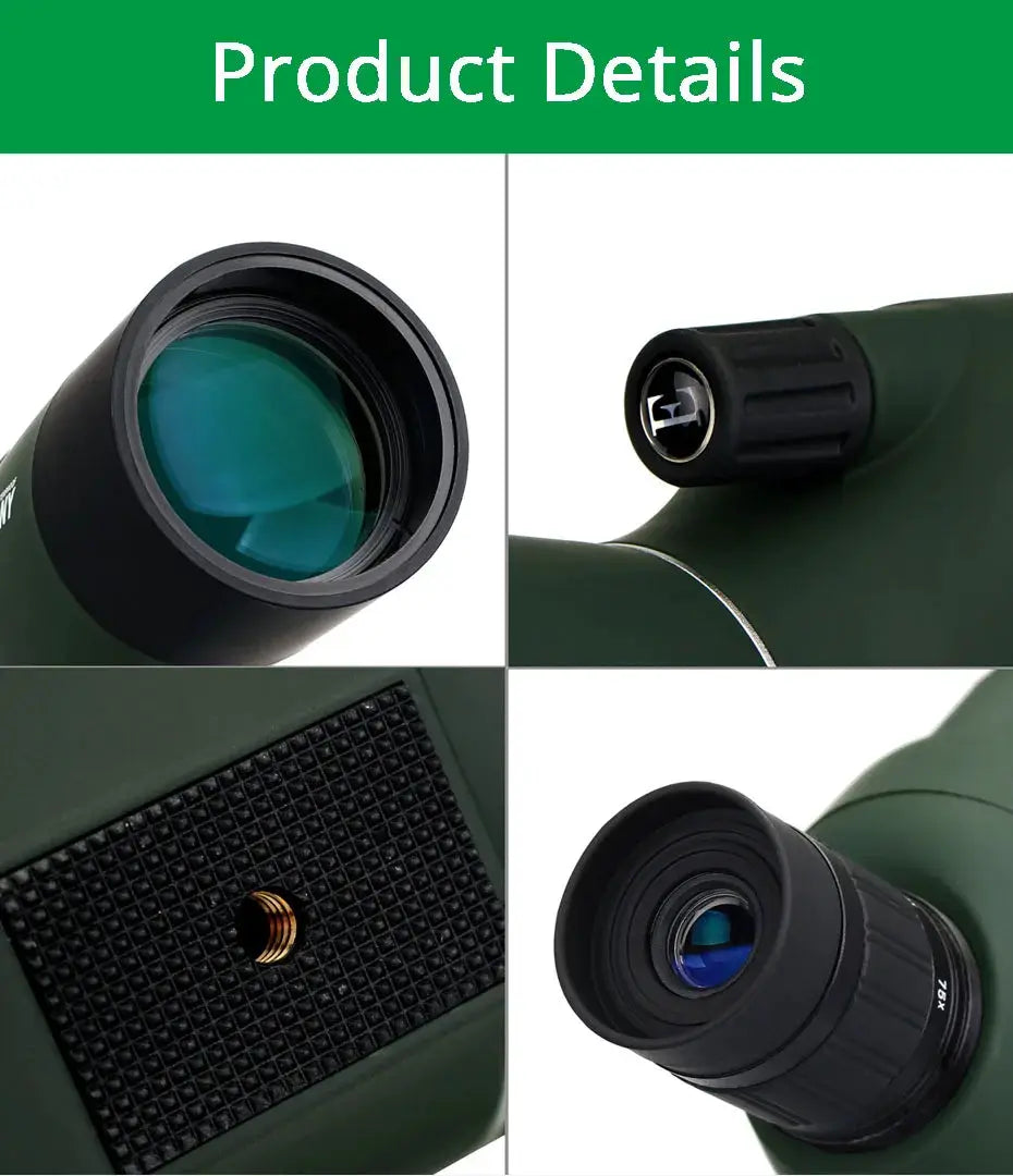 SVBONY SV28 spotting scope, olive green body, waterproof with BAK4 optic and powerful zoom