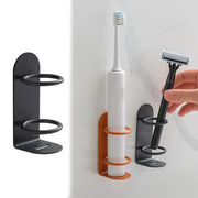 ZenHome Wall Mounted Electric Toothbrush And Razor Holder Punch Free Installation Space Saving Organizer