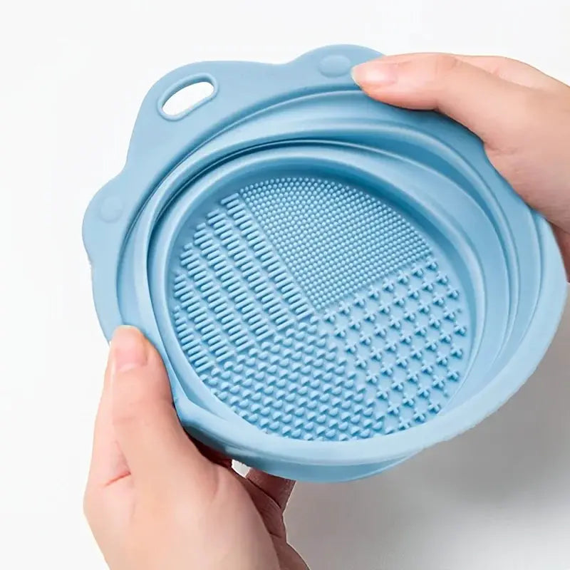 SiliconeCare Makeup Brush Cleaner Cleaning Bowl Tool Set Gentle Wet And Dry Cleaning Without Hurting Bristles