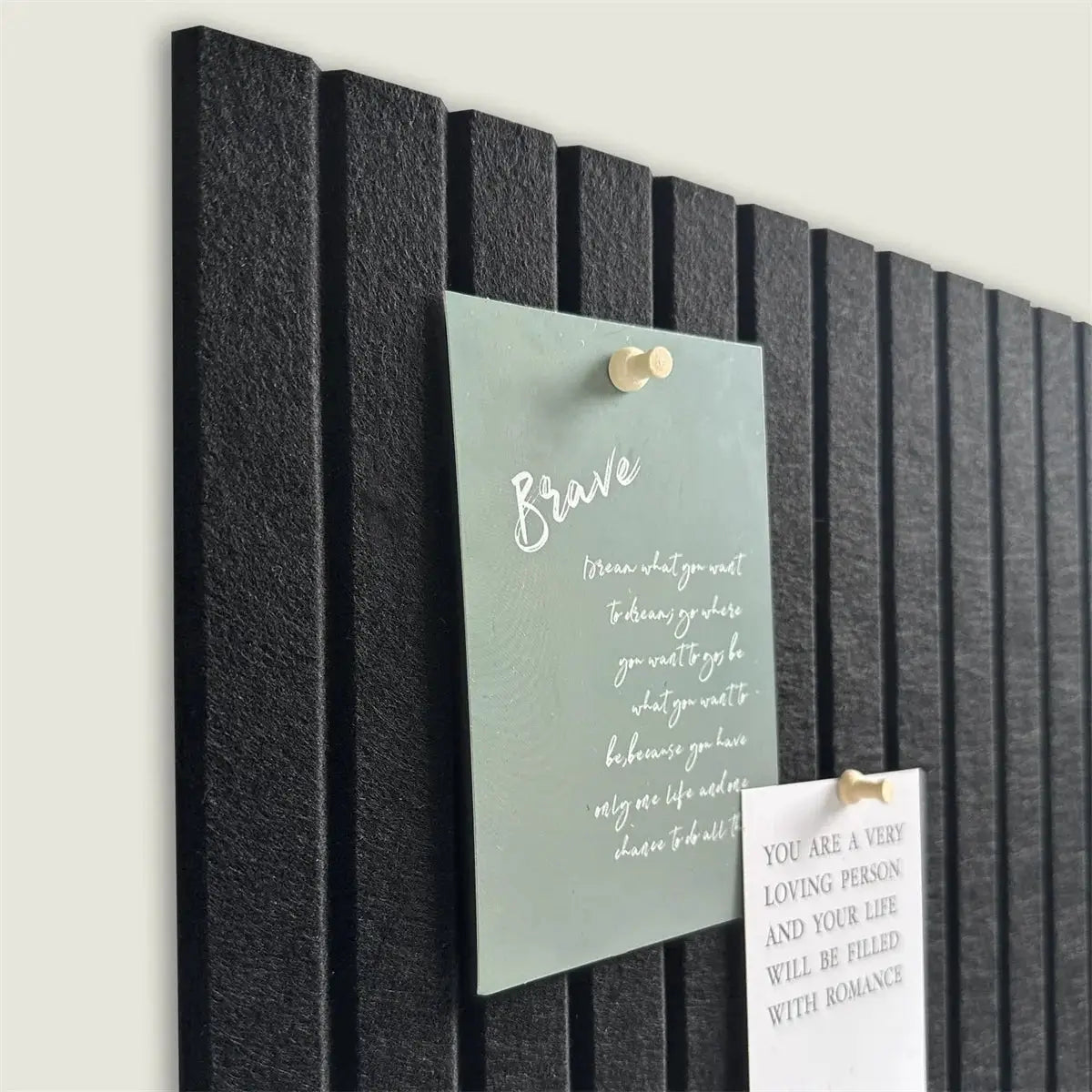 Simples Market 6pcs large cork boards for office; black felt board alternative on slat-wall panels