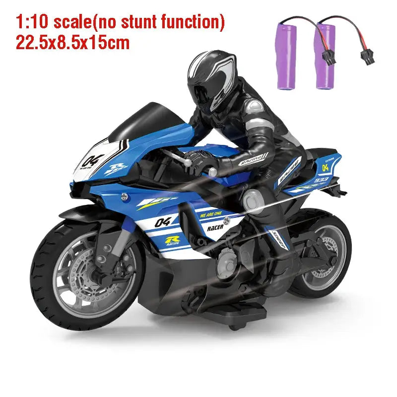 High Speed RC Motorcycle 1-6 and 1-10 Scale Electric Remote Control Bike 4CH Drift Car for Kids