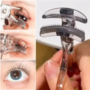 Dual Type Eyelash Curler With Comb Wide And Partial Clip Options Waterproof Long Lasting Natural Curl Unisex Certified