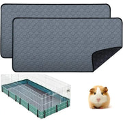 Guinea Pig Cage Lining Pads, washable non-slip urinary pads, 2-pack blue-gray by Simples Market