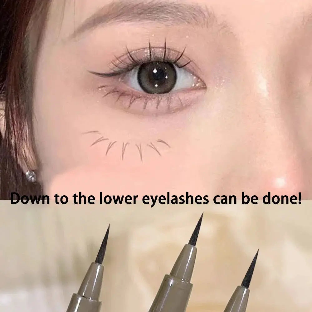 SilkLine 0.05mm Ultra Slim Liquid Eyeliner Waterproof Quick Drying Long Lasting 4 Color Set