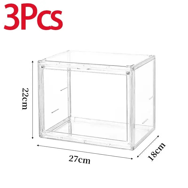 Transparent Storage Box Organizer for Books CDs Albums and Magazines Desktop Display Cabinet Dustproof
