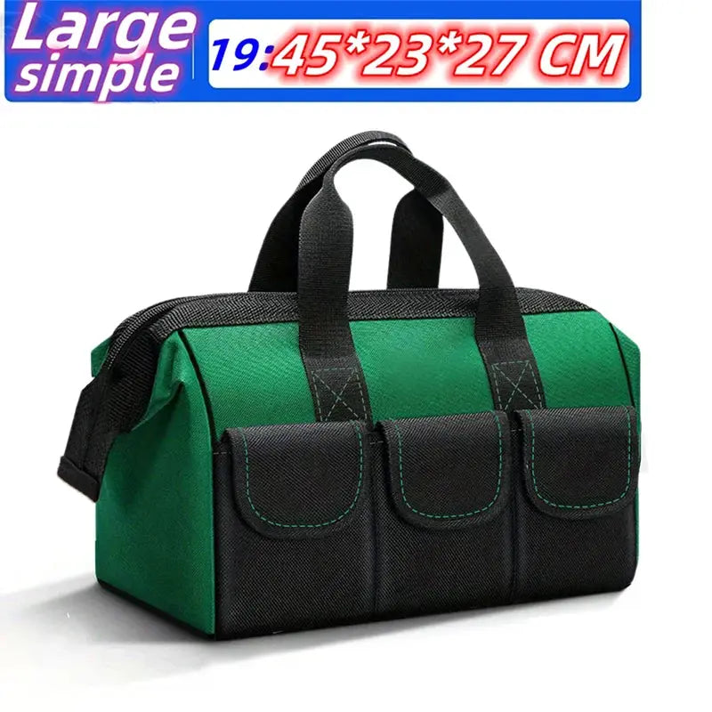 Tool bag by Simples Market, 23-inch large-capacity green and black 1680D Oxford fabric, waterproofed and wear-resistant