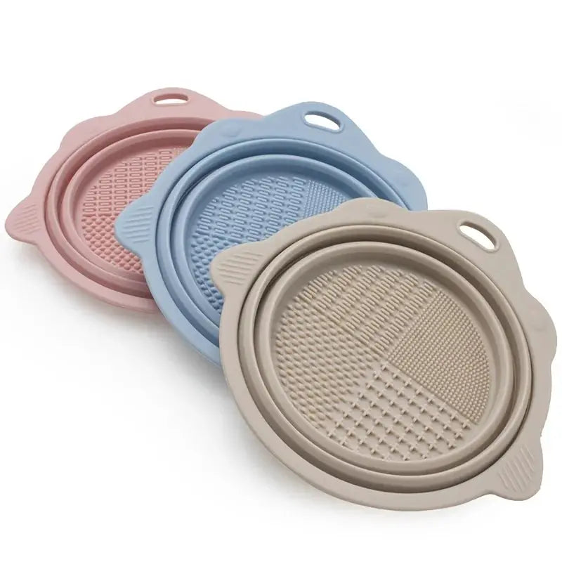 SiliconeCare Makeup Brush Cleaner Cleaning Bowl Tool Set Gentle Wet And Dry Cleaning Without Hurting Bristles