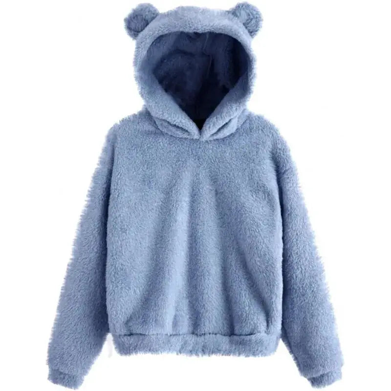 CozyNest Rabbit Ear Hoodie Sweatshirt For Women In Heavyweight Fleece Autumn Winter Warmth And Plush Comfort