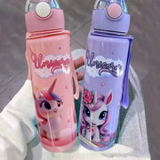 700ml Cute Cartoon Space Cup With Ring BPA Free High Temperature Resistant Portable Outdoor Water Bottle For Kids