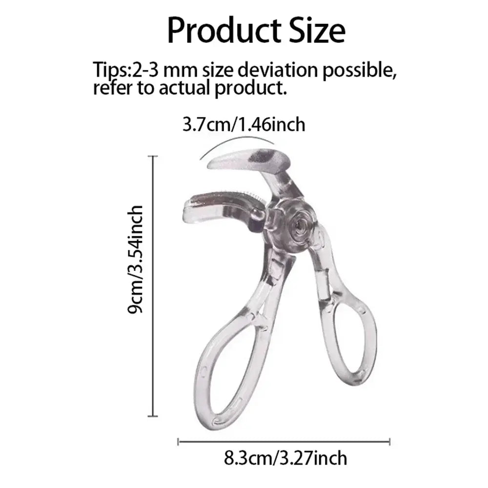 Dual Type Eyelash Curler With Comb Wide And Partial Clip Options Waterproof Long Lasting Natural Curl Unisex Certified