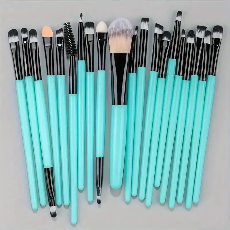 CosmoBeauty 20 Piece Makeup Brush Set Premium Synthetic Hair For Flawless Blending On Cheeks Eyes And Foundation