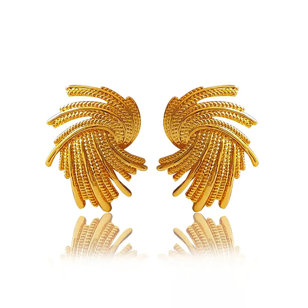 AENSOA Punk Irregular Metal Twist Geometric Drop Earrings For Women Gold Color Fashion Jewelry 2023 - Simples Market