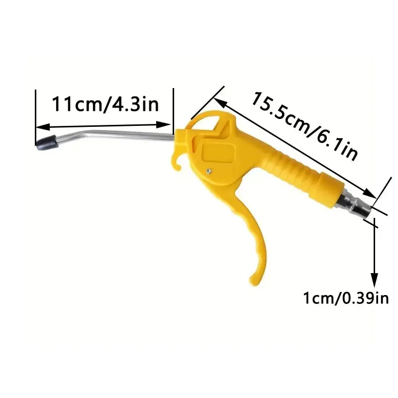 Air Blow Gun High Flow For Compressor With Angled Bent Nozzle Short Style Pneumatic Tool Three Colors Available
