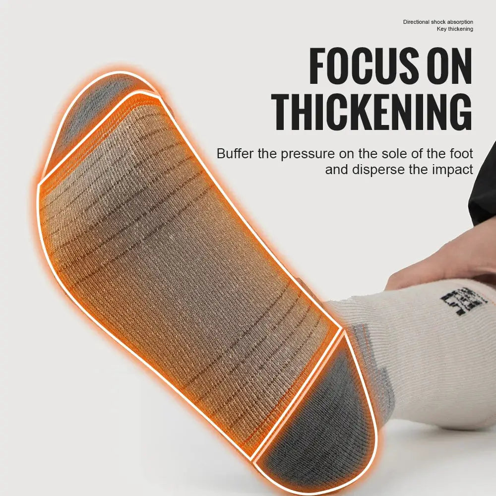 WRELS Merino Wool Hiking Socks for Running and Cycling Mid Calf Breathable Lightweight with Shock Absorption