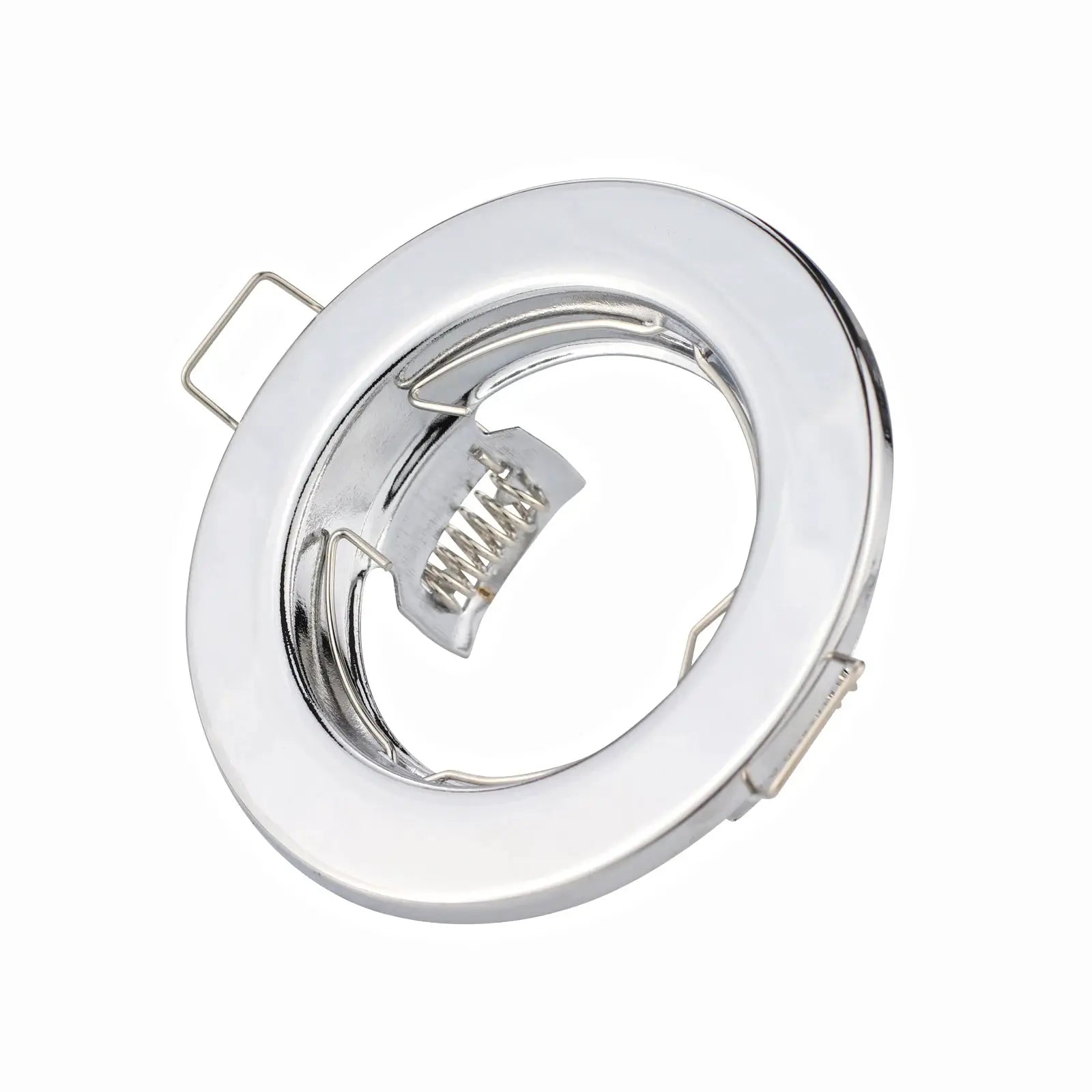Simples Market 10pc recessed LED downlight frame with chrome ring and mounting springs