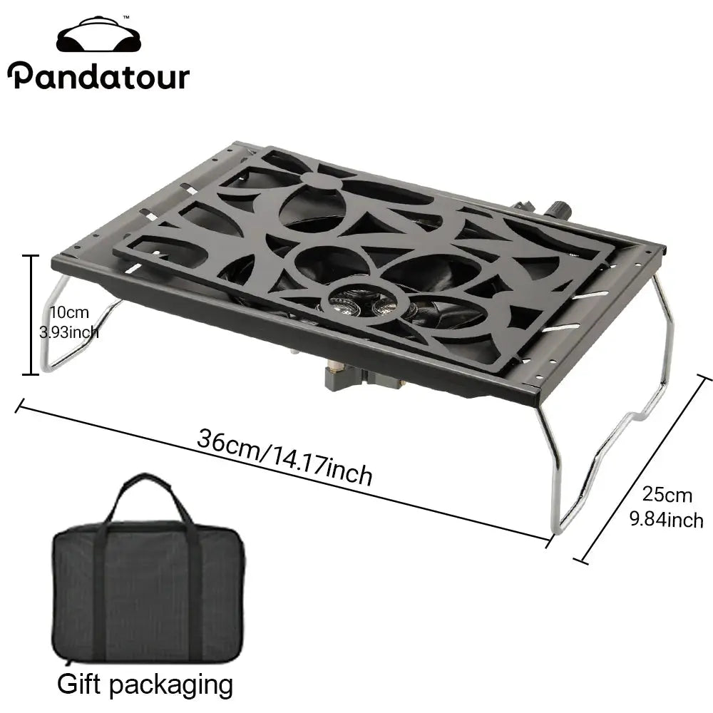 Pandatour IGT Camping Stove With Super High Firepower Stainless Steel Tabletop Desktop One Touch Folding Stove