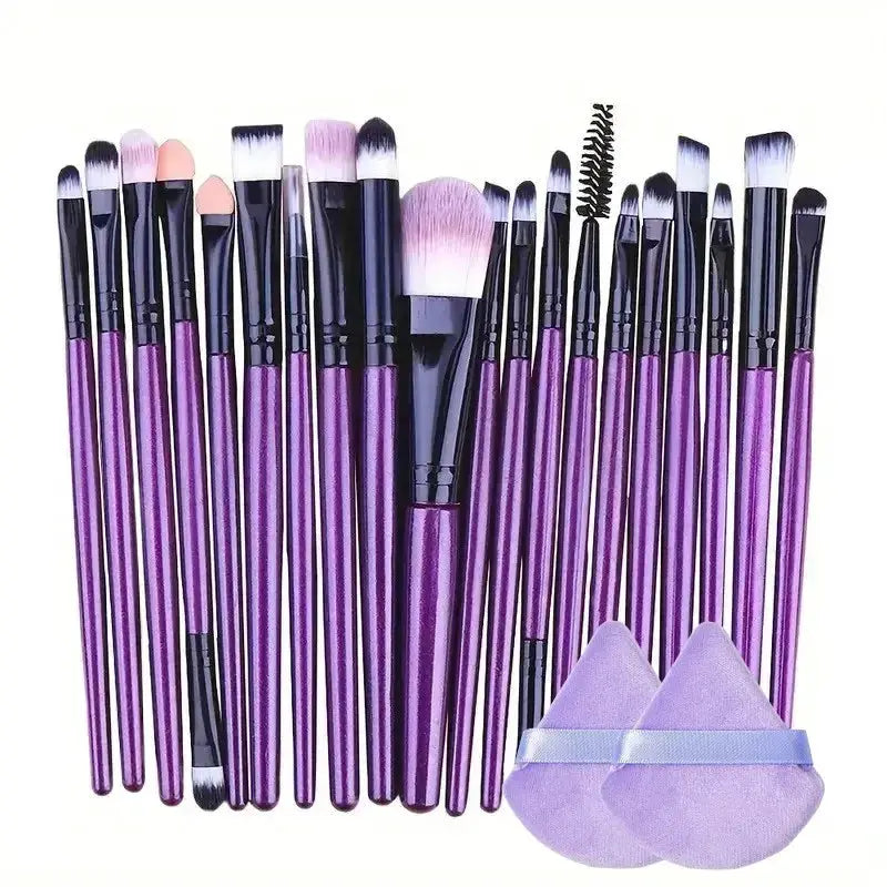 CosmoBeauty 20 Piece Makeup Brush Set Premium Synthetic Hair For Flawless Blending On Cheeks Eyes And Foundation