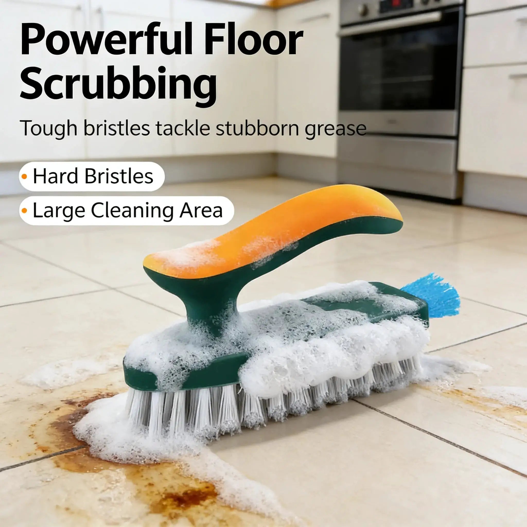 3 In 1 Multi Function Cleaning Brush With Hard Bristle Scrub Gap Brush And T Handle Grout Cleaner For Bathroom Kitchen