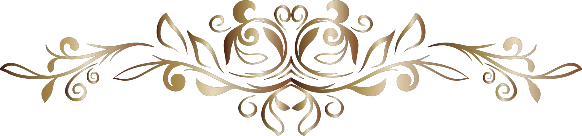 Decorative golden scrollwork ornamental border design