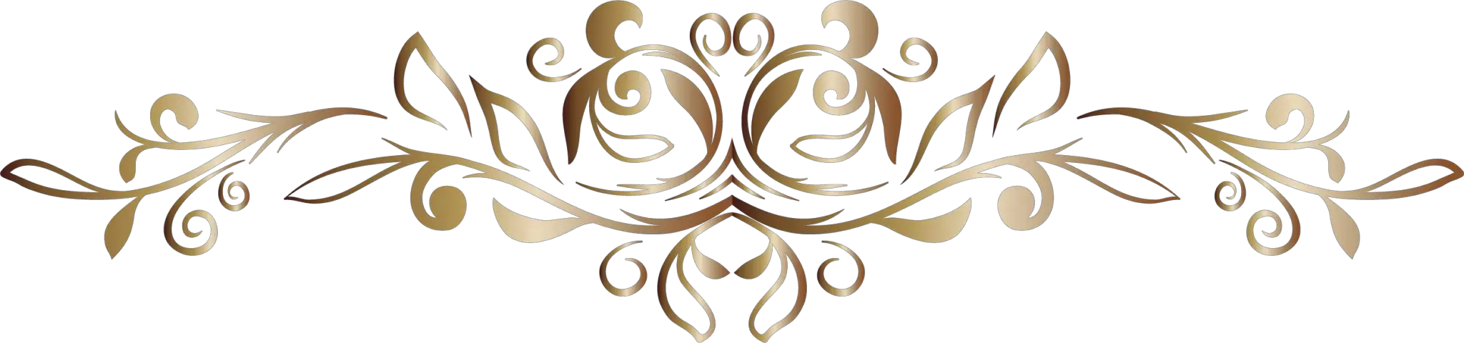 Decorative golden scrollwork ornamental border design