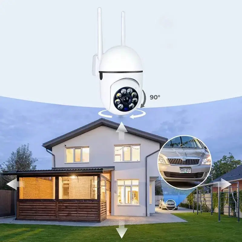 Simples Market outdoor 8MP WiFi PTZ security camera with 4x zoom and two-way audio
