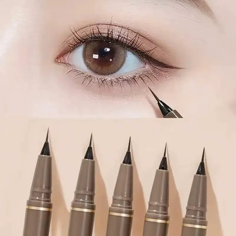 SilkLine 0.05mm Ultra Slim Liquid Eyeliner Waterproof Quick Drying Long Lasting 4 Color Set