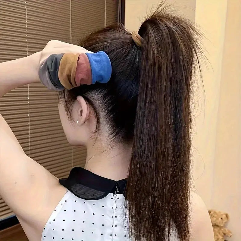 Colorful Nylon Elastic Hair Bands For Women And Girls Set Of 5 10 20 Pcs Ponytail Holders Hair Ties Scrunchies