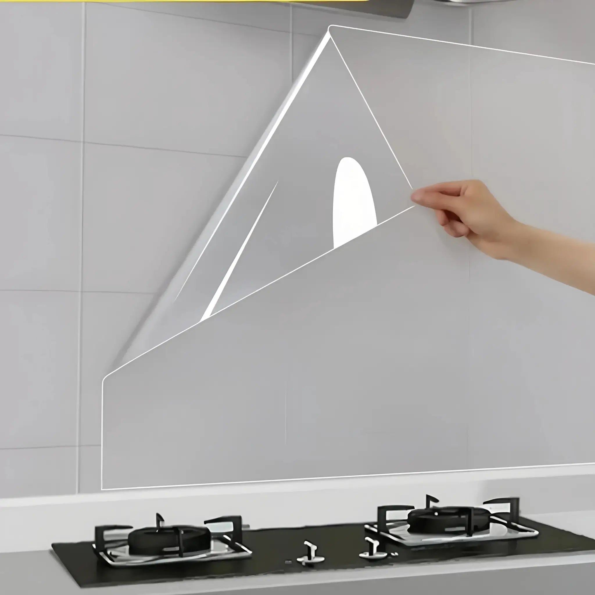 ClearGuard 45cm Transparent Static Kitchen Wallpaper Waterproof Oilproof Anti Fouling Shield Heat Resistant