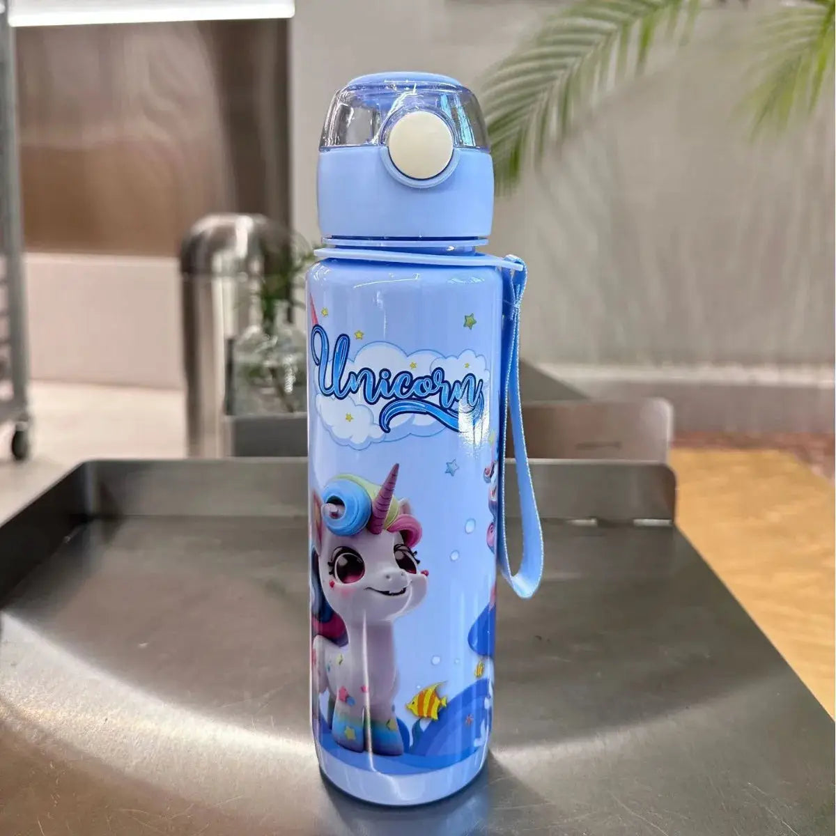 700ml Cute Cartoon Space Cup With Ring BPA Free High Temperature Resistant Portable Outdoor Water Bottle For Kids
