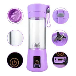 Mini USB Rechargeable Cordless Blender Portable 6 Blades Personal Travel Smoothies