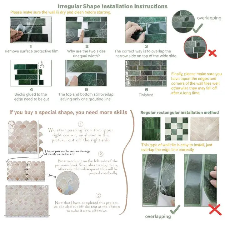 Gold mosaic self-adhesive wall tiles by Simples Market, 11.8 x 12 inches, available in 1/10/30 sheets