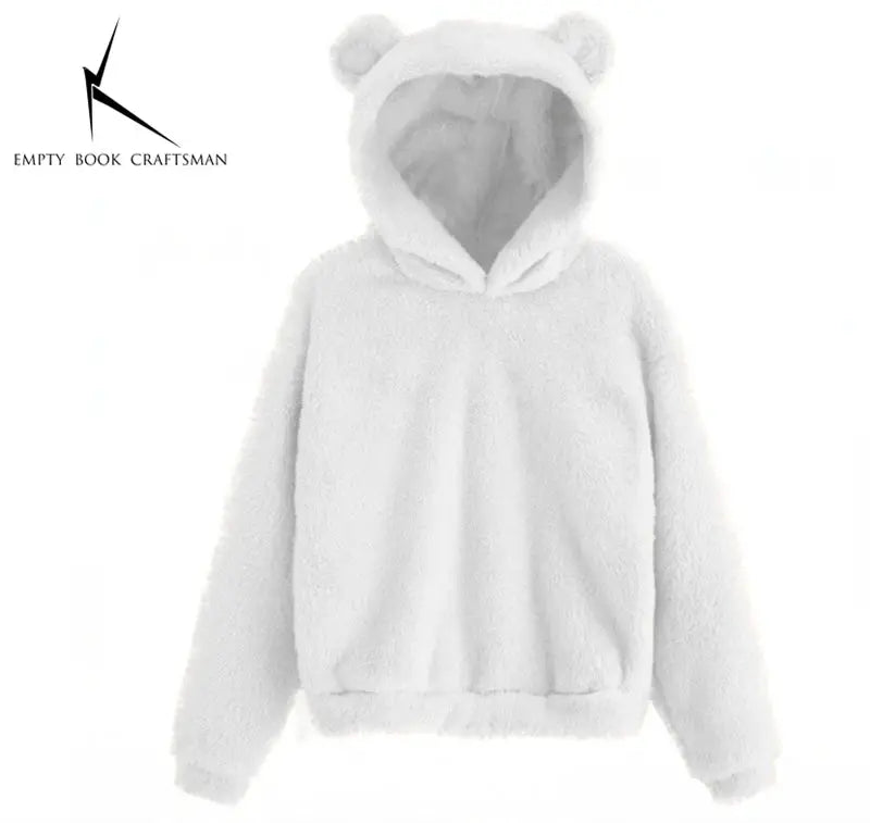CozyNest Rabbit Ear Hoodie Sweatshirt For Women In Heavyweight Fleece Autumn Winter Warmth And Plush Comfort