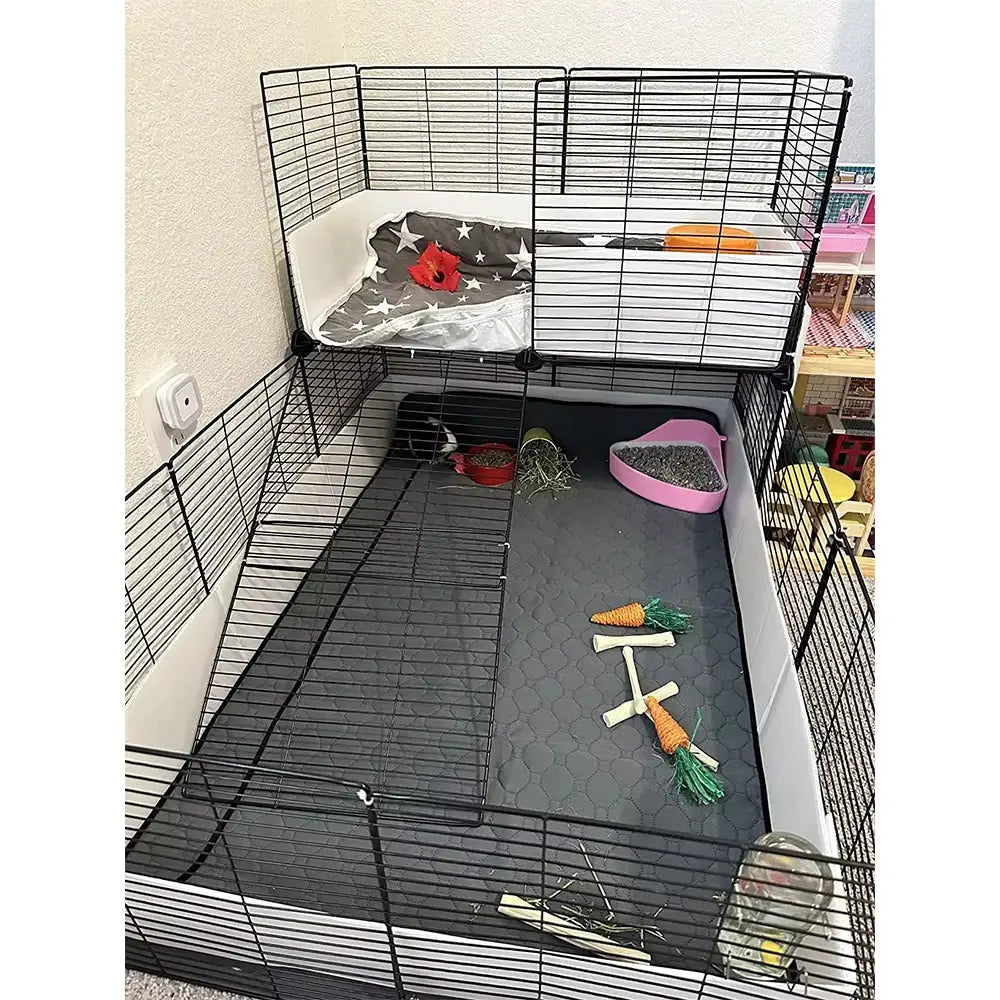 Simples Market guinea pig cage lining pad; washable non-slip urinary pad for small animals, grey