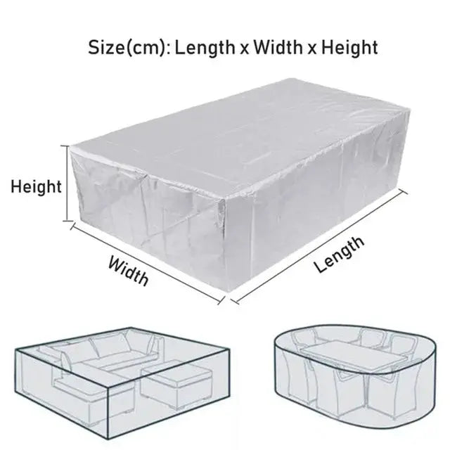 Garden furniture cover by Simples Market, waterproof and windproof UV 210D Oxford cloth for garden table