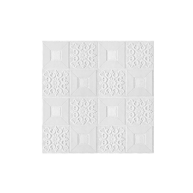 10 Pieces 70x70 CM 3D Brick Foam Wall Panels Waterproof Self Adhesive Ceiling Wallpaper Decoration