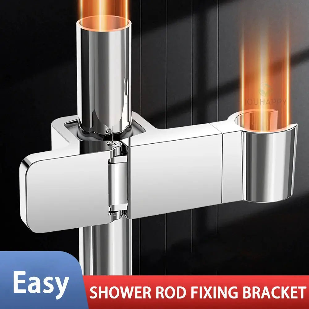 Adjustable chrome shower rail holder by Simples Market for universal shower heads