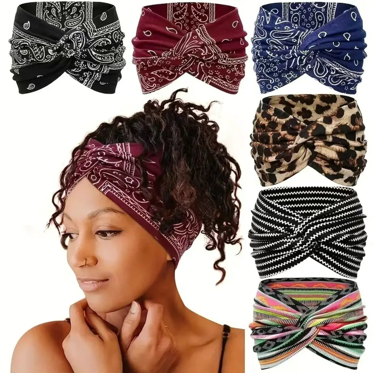 Ultra Wide Elastic Knot Cross Yoga Hairband For Women Fitness Enthusiasts Gym Workout Headband Hair Accessory