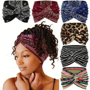 Ultra Wide Elastic Knot Cross Yoga Hairband For Women Fitness Enthusiasts Gym Workout Headband Hair Accessory