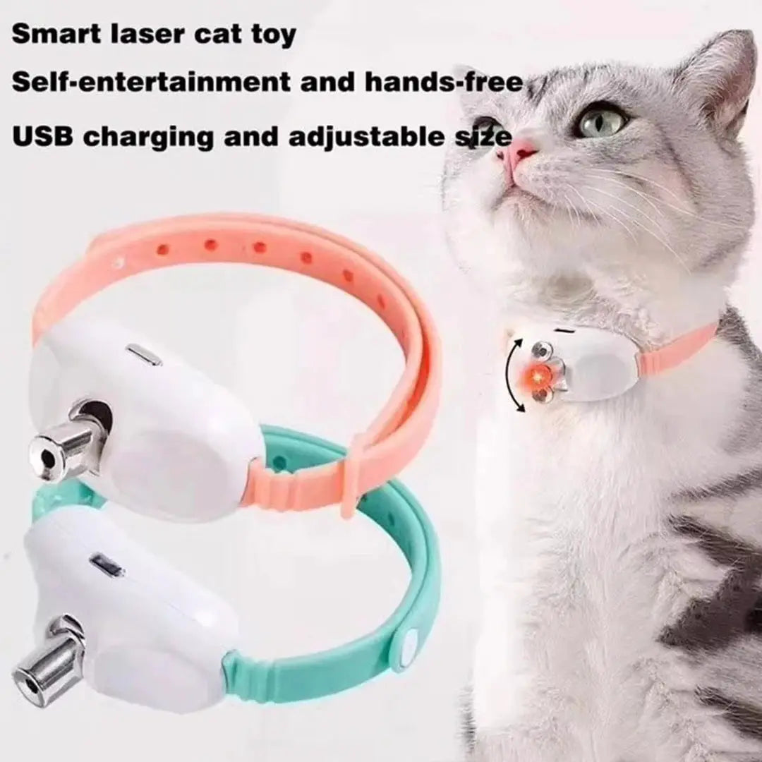Rechargeable Laser Cat Teasing Collar Infrared Interactive Toy