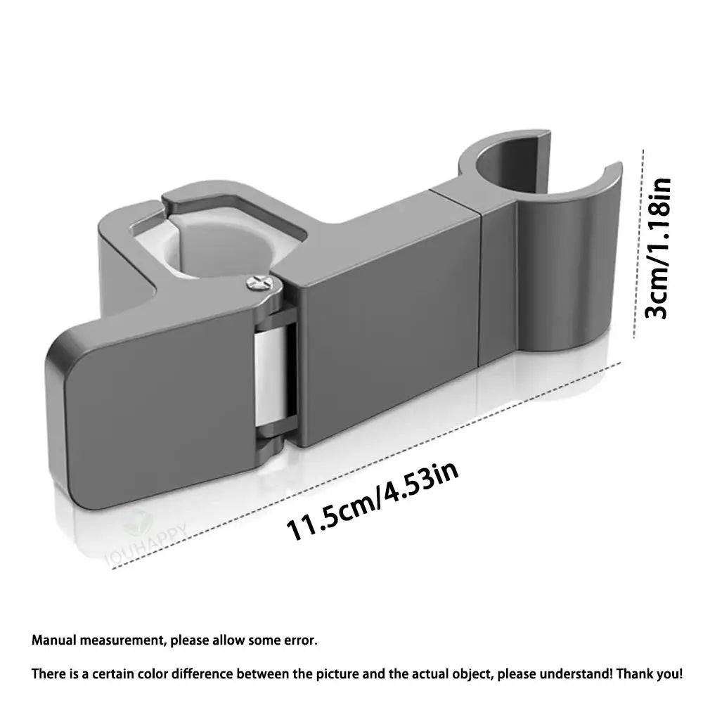 Adjustable chrome shower rail holder for universal shower head, bathroom bracket.
