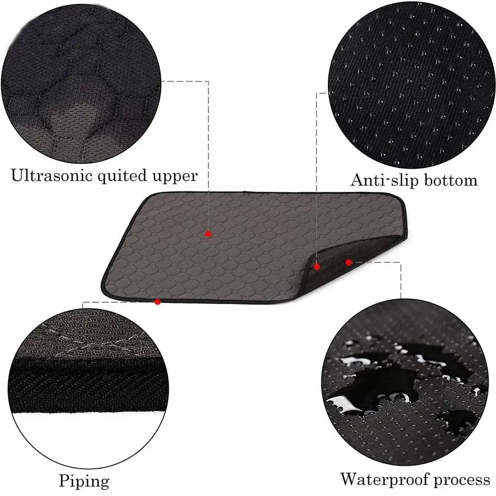 Simples Market guinea pig cage lining pad, washable grey, non-slip waterproof urinary pad for small animals