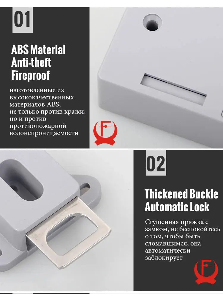 KAK electronic locker lock with RFID; 2-piece gray ABS plastic set
