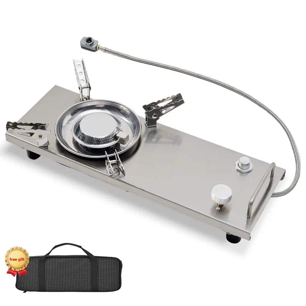 Pandatour IGT Camping Stove With Super High Firepower Stainless Steel Tabletop Desktop One Touch Folding Stove