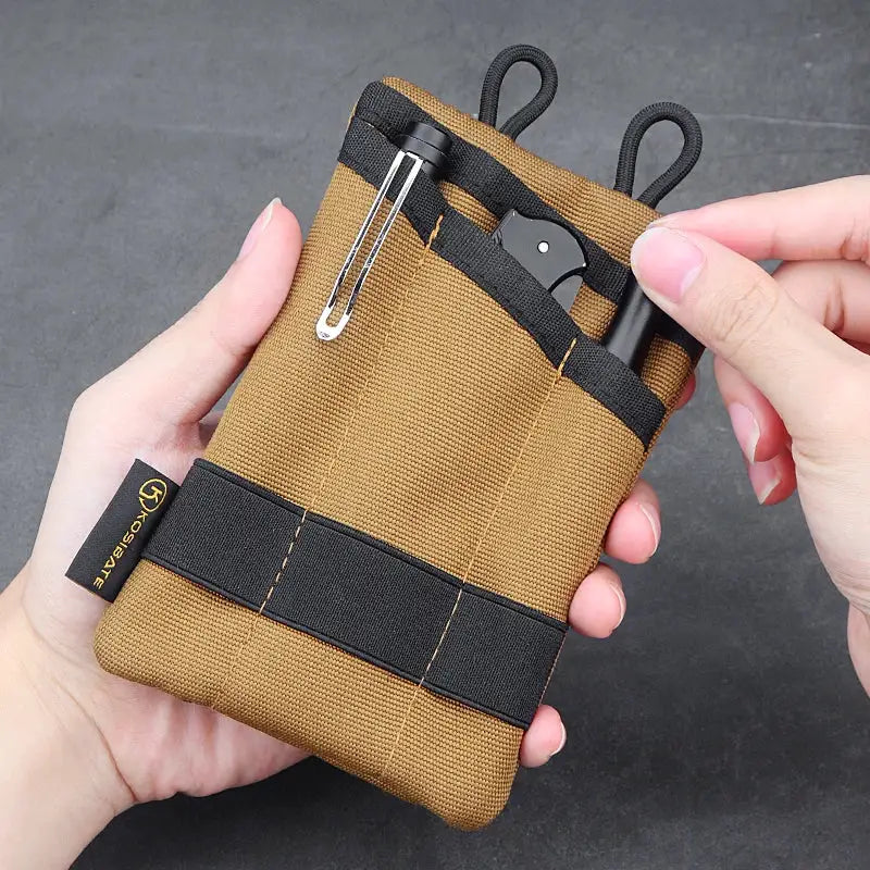Kosibate Tactical EDC Molle Pouch Mini Wallet Card Holder Belt Waist Pack Durable Nylon Camping Hiking Hunting Outdoor
